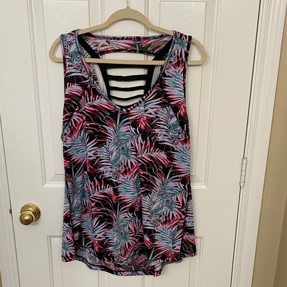 Livi Active Tropical Leaf Print Tank Top